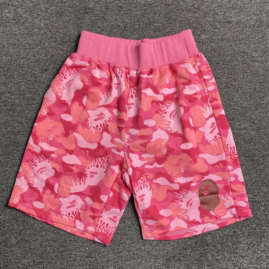 Pink Bape Logo Shorts